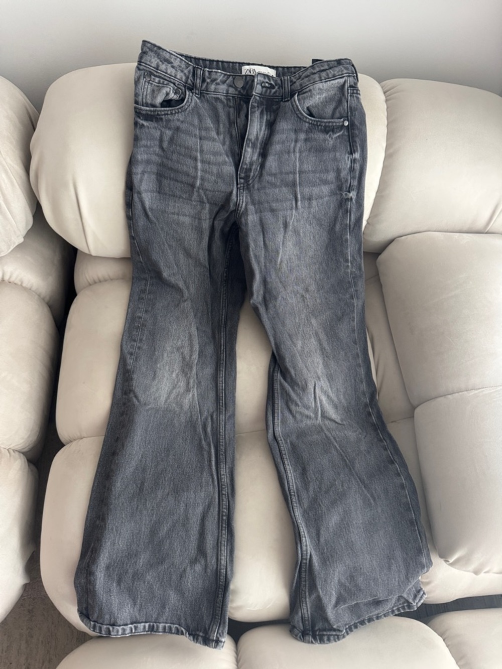 Zara Women's black/Grey Washed Jeans
